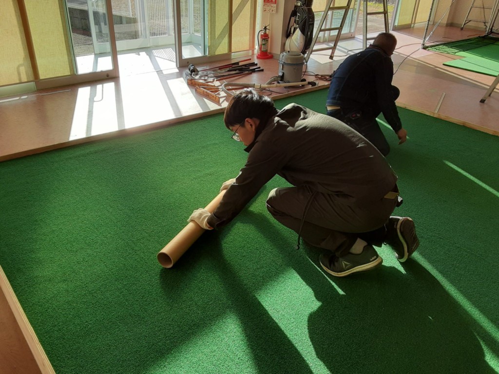 温泉施設内パター場設置工事