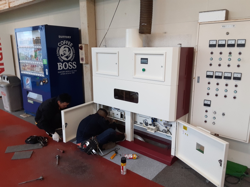 ゴルフボール販売機入替工事