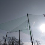 ゴルフ練習場防球ネット補修工事