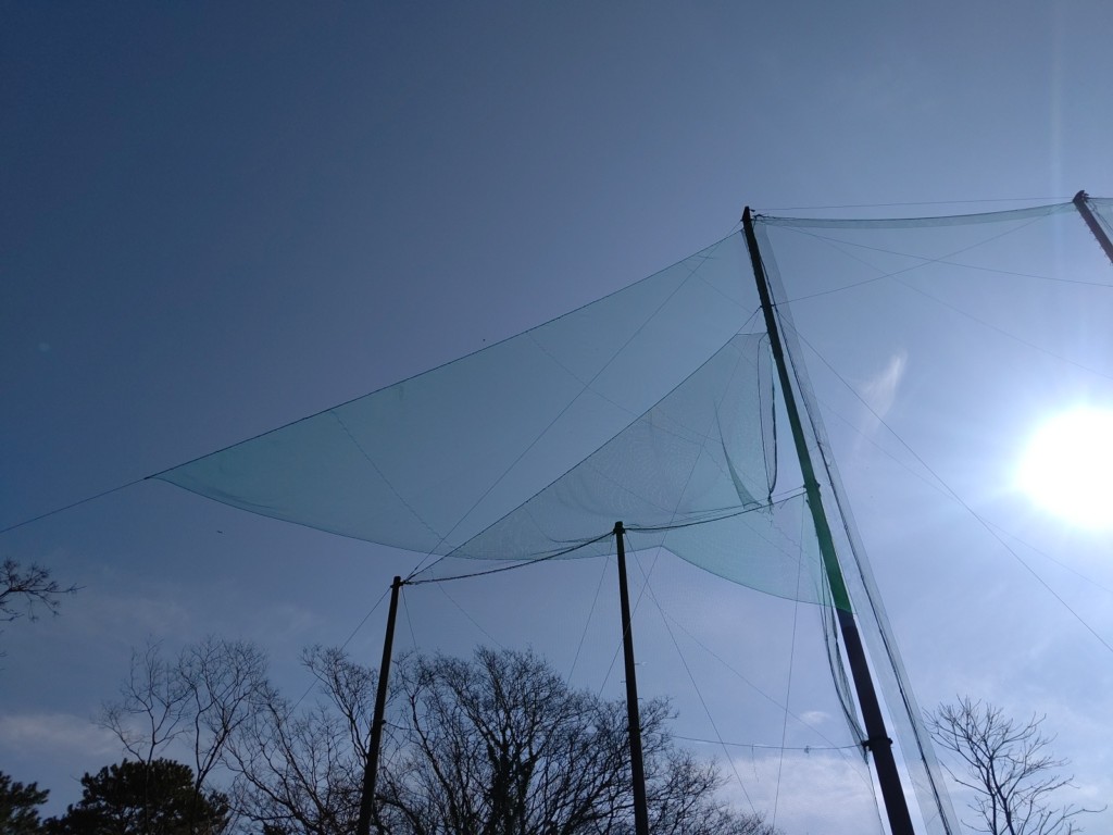 ゴルフ練習場防球ネット補修工事