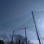 ゴルフ練習場防球ネット補修工事