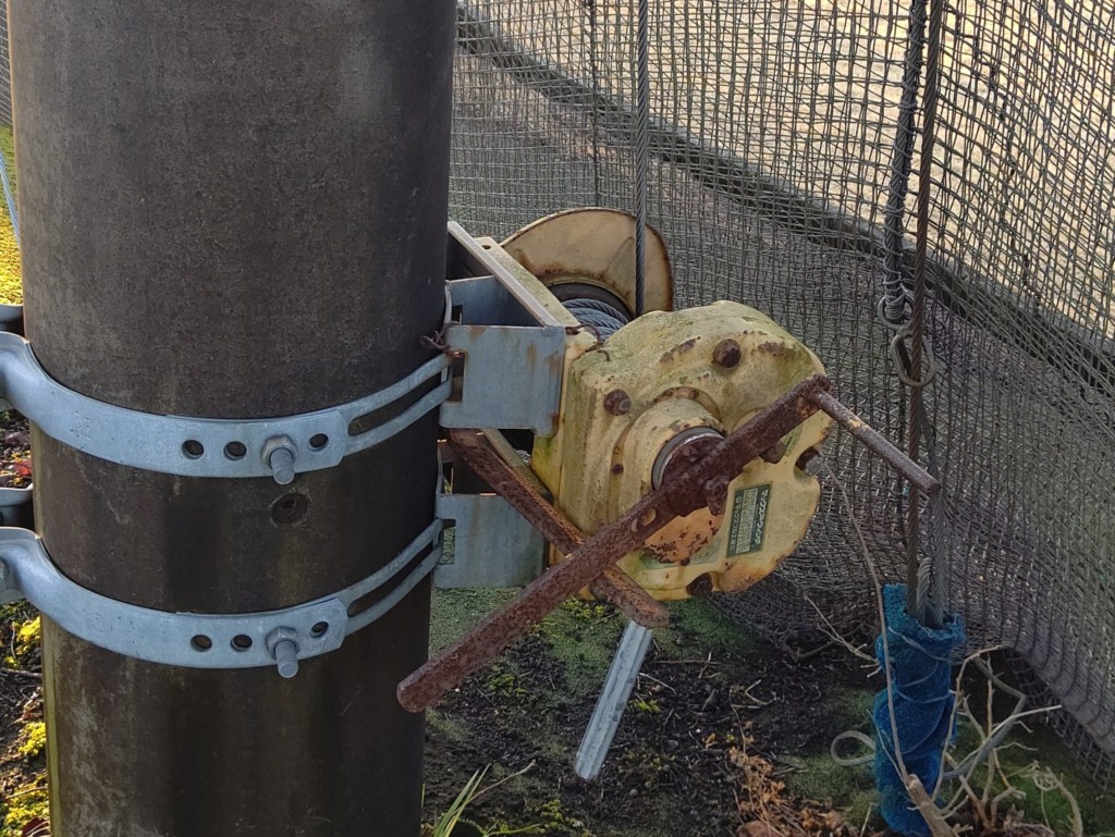 手動ウインチ交換工事