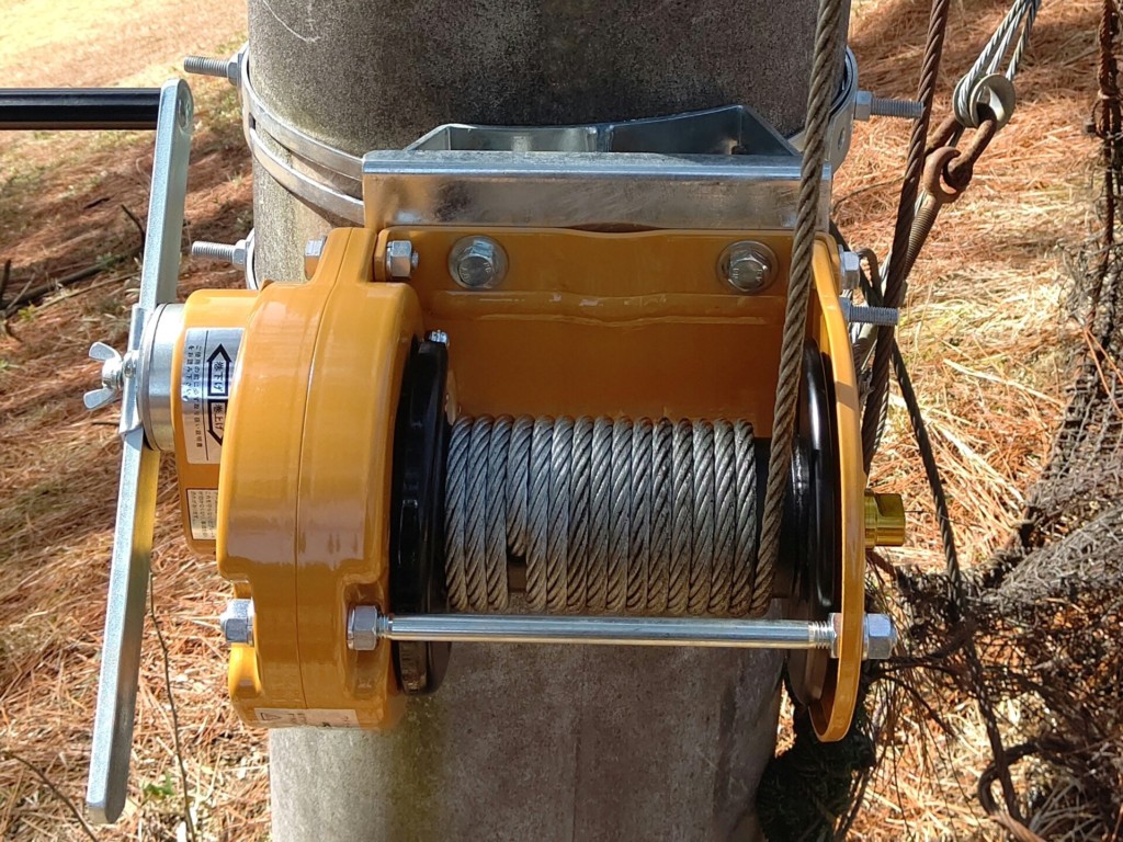手動ウインチ交換工事