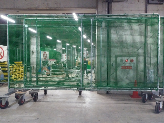 福岡PayPayドーム内仕切りネット交換工事