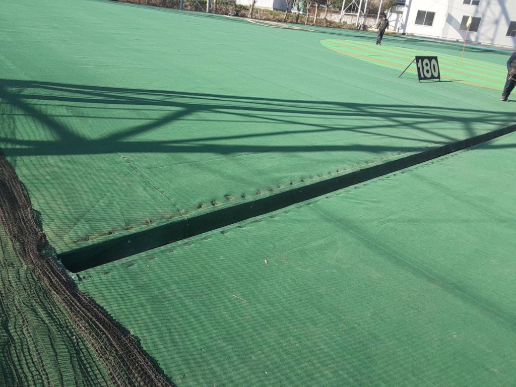 人工芝補修工事