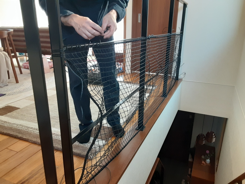 落下防止ネット設置工事