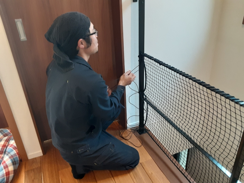 落下防止ネット設置工事