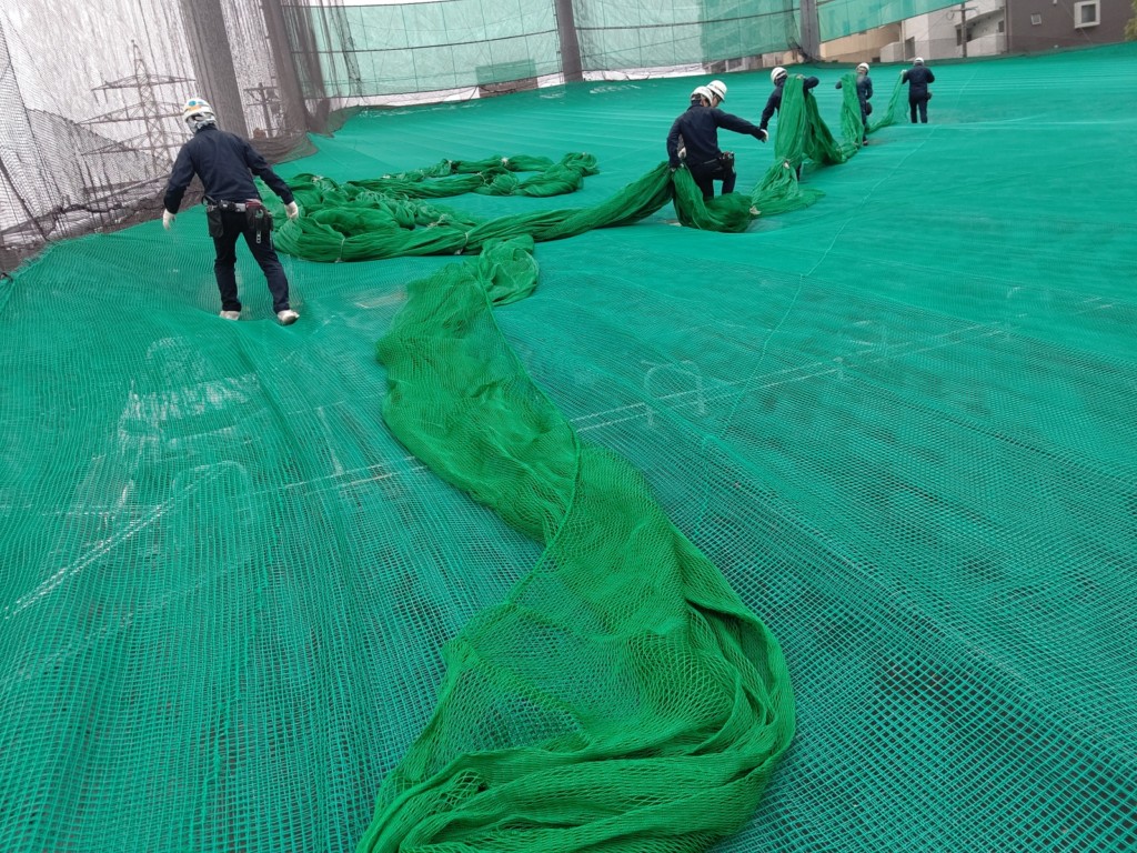 スロープネット張替工事