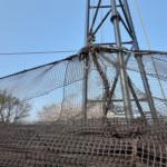 頭ワイヤー、ネット復旧工事