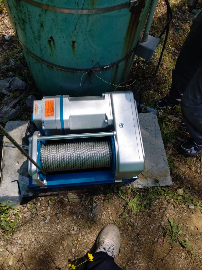 電動ウインチ交換工事