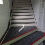 打席タイルカーペット貼替工事