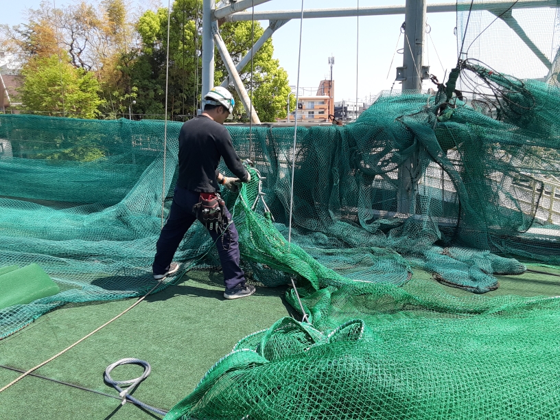 ネット一部張替工事