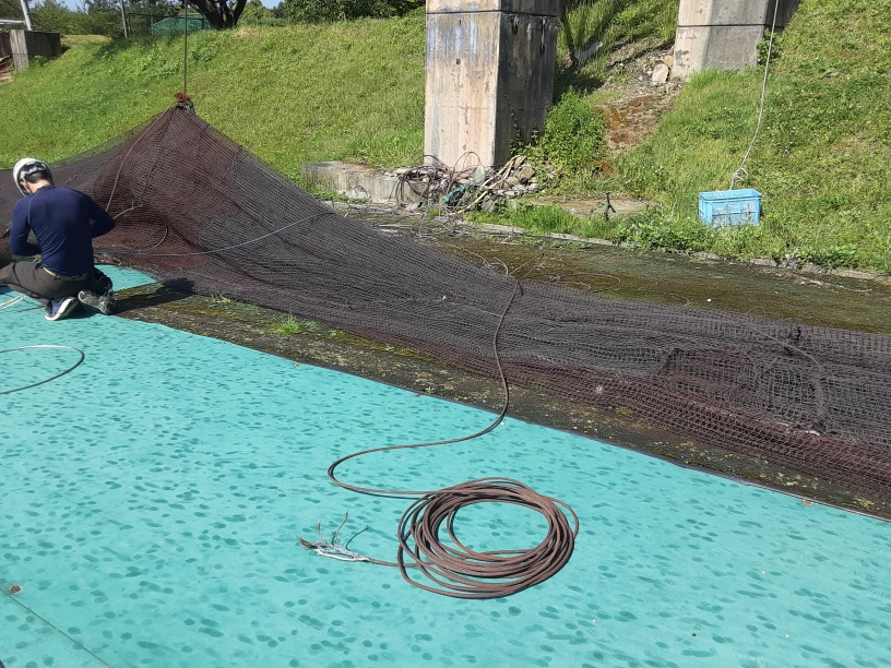 ワイヤー復旧工事