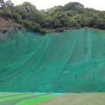 法面防球ネット工事