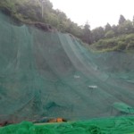 法面防球ネット工事