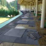 打席タイルカーペット貼替工事