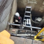 水溜槽鉄板交換工事