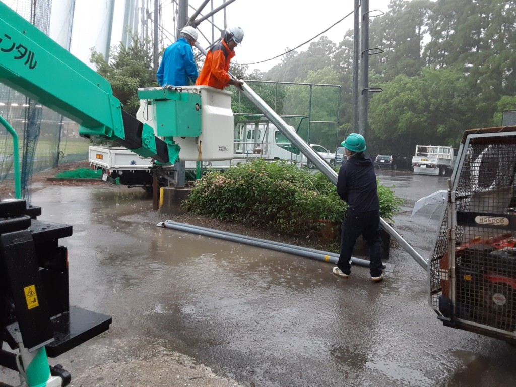 ラチス材交換工事