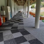 打席タイルカーペット貼替工事