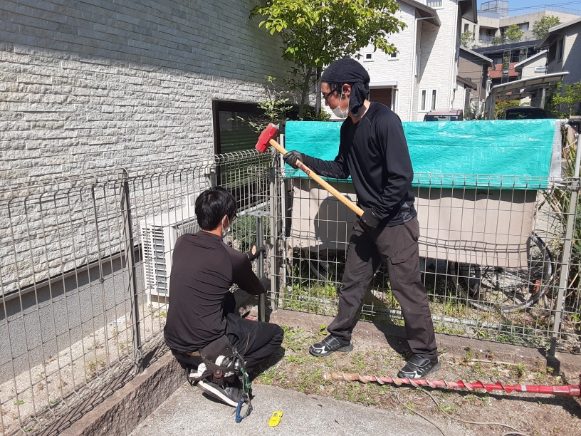 個人様宅防球ネット設置工事