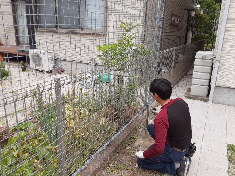 個人様宅防球ネット設置工事