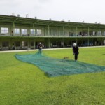 右サイド手前ネット張替工事