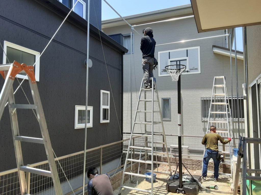 個人様宅防球ネット設置工事