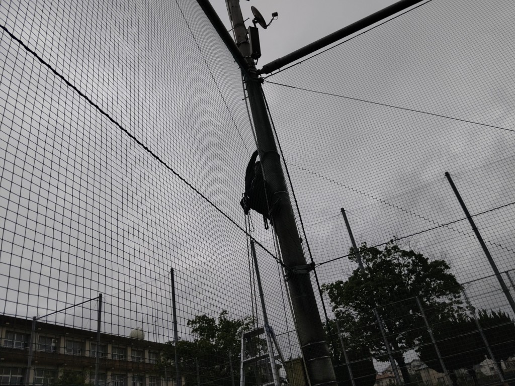 防球ネット修繕工事