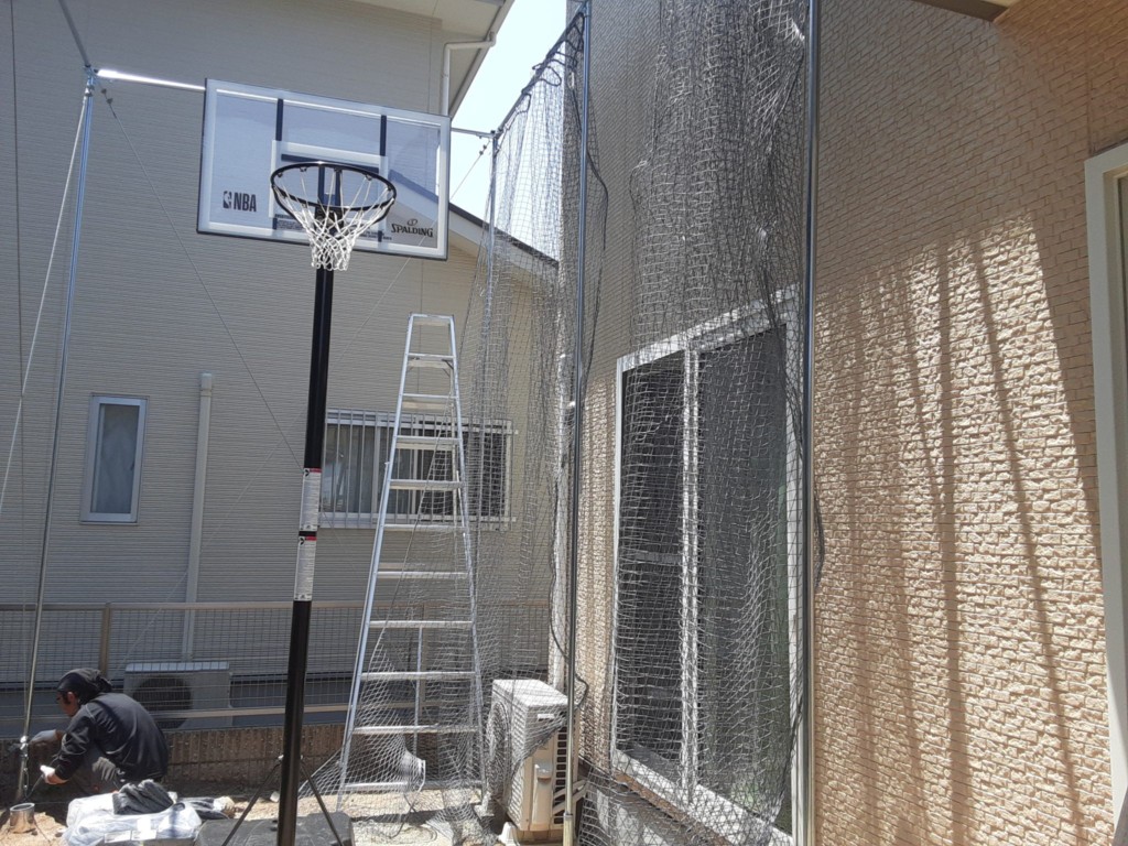 個人様宅防球ネット設置工事