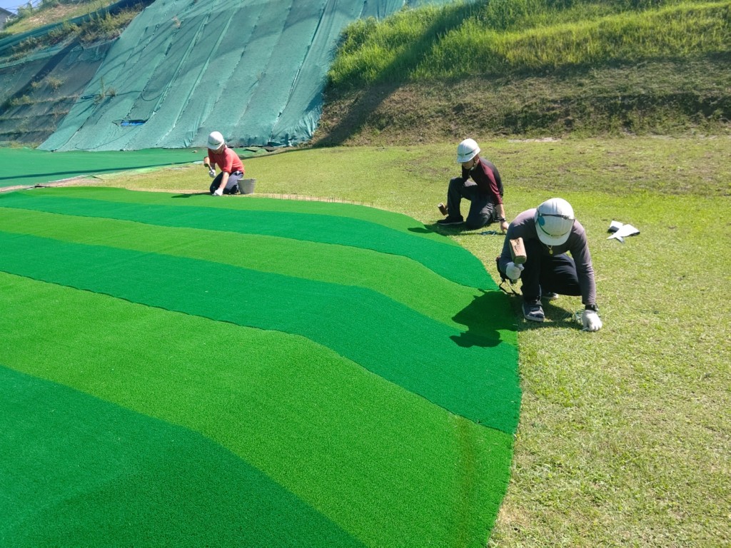 目標グリーン設置工事