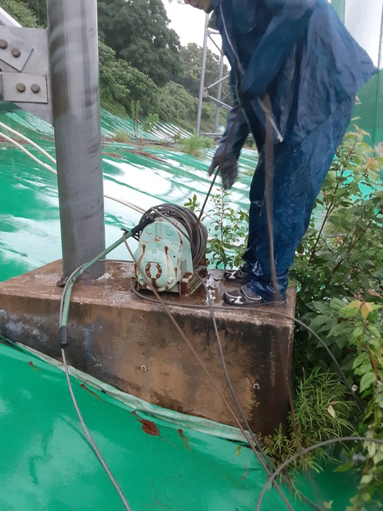 巻ワイヤー交換工事