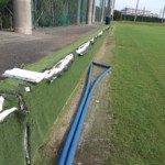 人工芝貼替工事