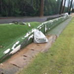 人工芝貼替工事