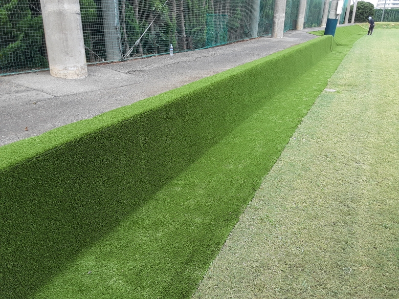 人工芝貼替工事