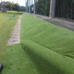 人工芝貼替工事