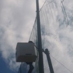 グラウンド防球ネット復旧工事
