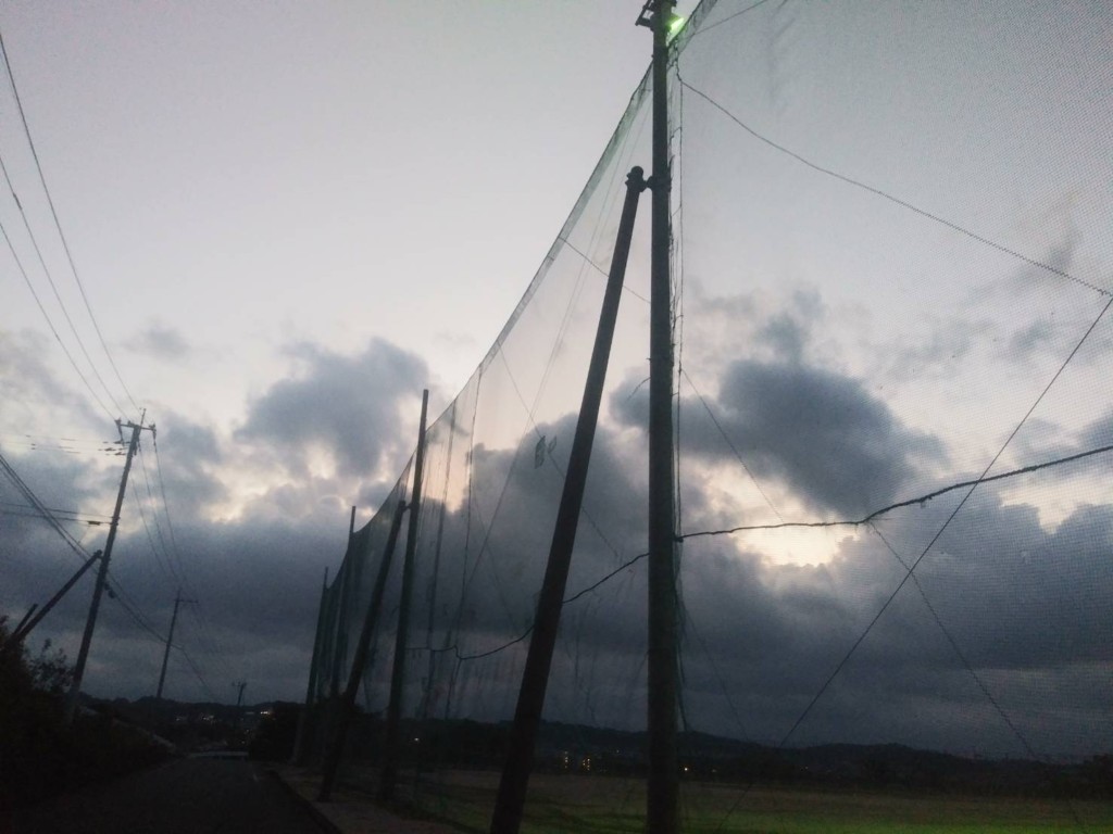 グラウンド防球ネット復旧工事