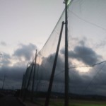 グラウンド防球ネット復旧工事