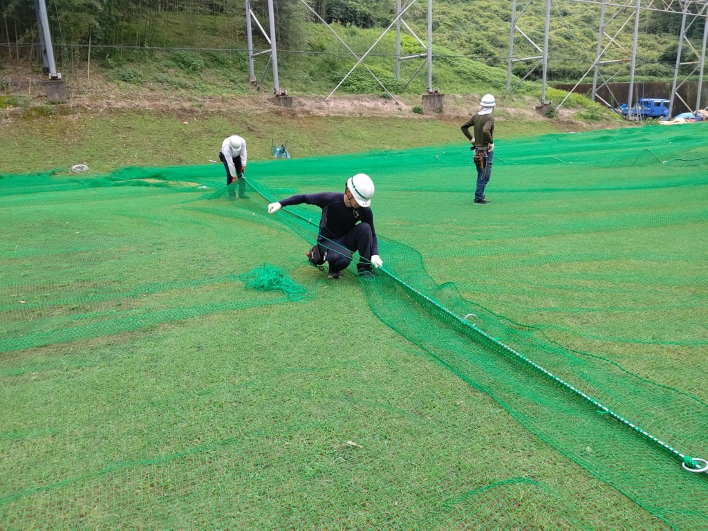 右サイドネット張替工事