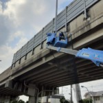 コンクリート剥落防止ネット設置工事