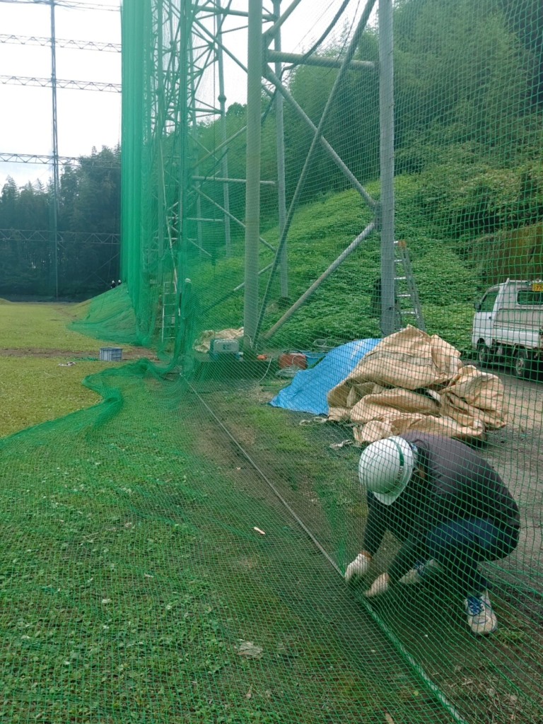 右サイドネット張替工事