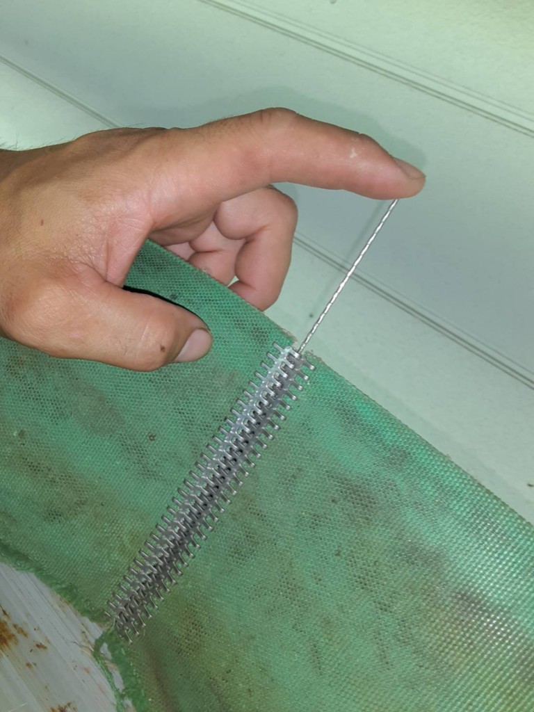 ボール送球用ベルト復旧工事