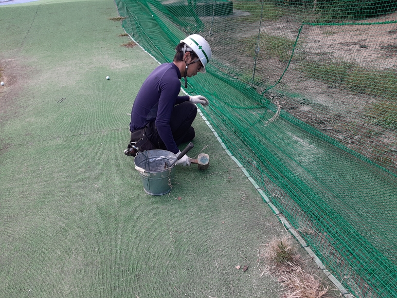 防球ネット修繕工事