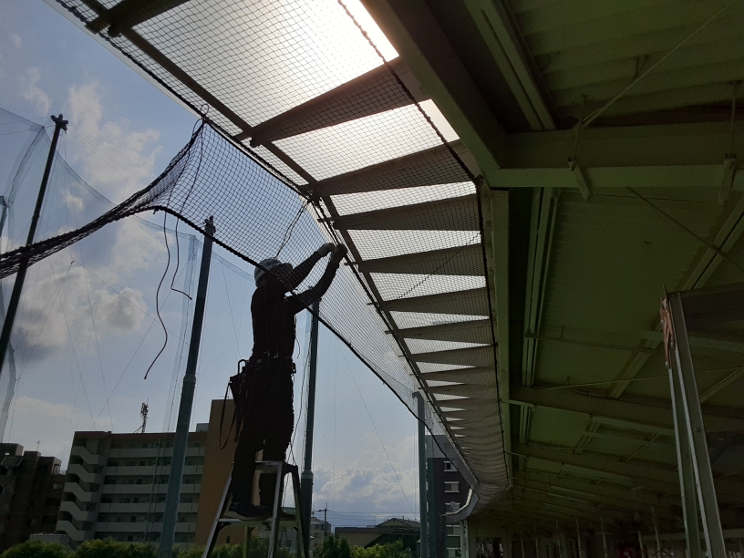 防球ネット修繕工事