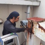 縦コンベア用モーター交換工事