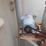 縦コンベア用モーター交換工事