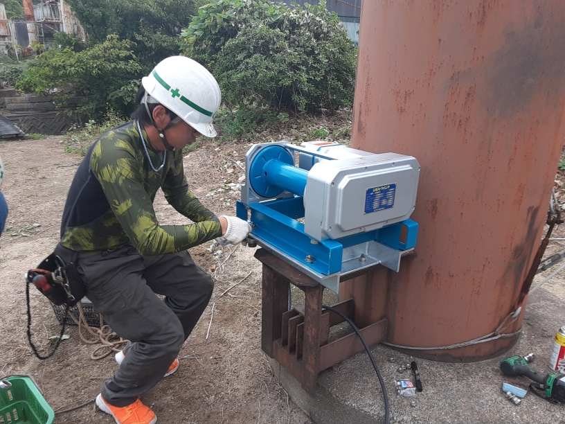 電動ウインチ交換工事