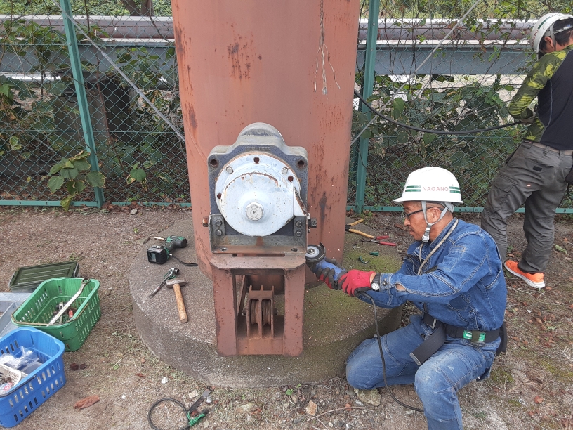 電動ウインチ交換工事