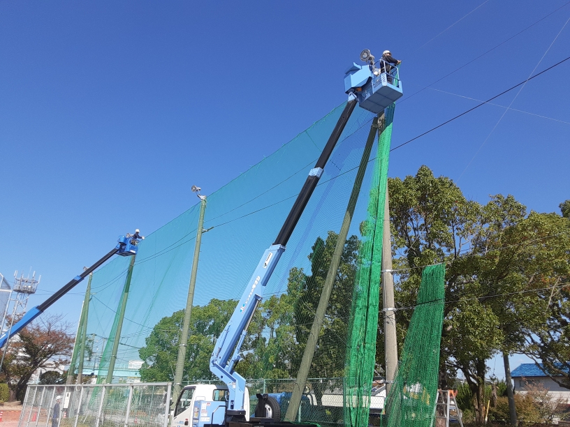 防球ネット張替工事