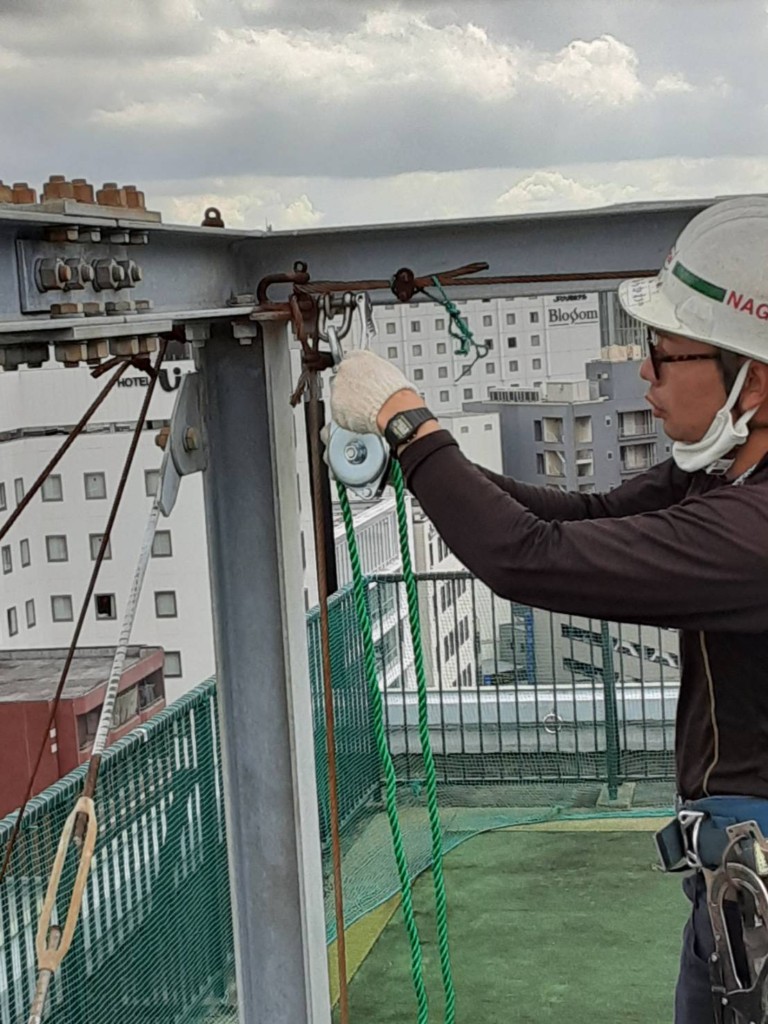 ゴルフネット補修工事